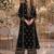 Black embroidered velvet salwar suit