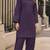 Violet embroidery and thread work cotton salwar suit