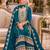 Teal premium embroidered chinon salwar suit