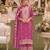 Pink premium embroidered chinon salwar suit