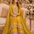Yellow premium embroidered chinon salwar suit