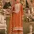 Orange premium embroidered chinon salwar suit