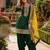 Green embroidered viscose patiala salwar suit