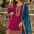 Pink embroidered viscose patiala salwar suit