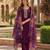 Maroon silk embroidered viscose thread jari work salwar suit