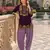 Lavener-puple embroidery sequin & thread work velvet salwar suit