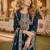 Teal chinon plazzo suit with codding dori & sequin work