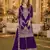 Purple chinon plazzo suit with codding dori & sequin work
