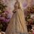 Royal Beige Zari Work Net Wedding Wear Lehenga Choli With Dupatta