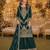 Green chinon plazzo suit with codding dori & sequin work