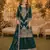 Green chinon plazzo suit with codding dori & sequin work