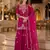 Magenta vichitra suit with embroidered viscose thread jari & sequin work