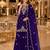 Purple vichitra suit with embroidered viscose thread jari & sequin work