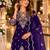 Purple vichitra suit with embroidered viscose thread jari & sequin work