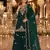 Green vichitra suit with embroidered viscose thread jari & sequin work