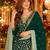Green silk farshi salwar suit with codding dori & sequin work