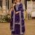 Violet heavy vichitra silk suit with sequin & multi work