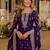 Violet heavy vichitra silk suit with sequin & multi work