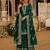 Green heavy vichitra silk suit with sequin & multi work