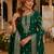 Green heavy vichitra silk suit with sequin & multi work