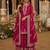 Red heavy vichitra silk suit with sequin & multi work