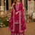Red heavy vichitra silk suit with sequin & multi work
