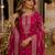 Red heavy vichitra silk suit with sequin & multi work