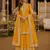 Yellow heavy vichitra silk suit with sequin & multi work