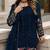 Blue embroidered faux georgette sharara suit