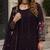Purple embroidered faux georgette sharara suit