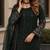 Green embroidered faux georgette sharara suit