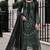 Black georgette suit with embroidered & multi thread zarkan work