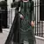 Black georgette suit with embroidered & multi thread zarkan work