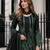 Black georgette suit with embroidered & multi thread zarkan work