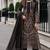 Black georgette suit with embroidered & multi thread zarkan work