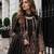 Black georgette suit with embroidered & multi thread zarkan work