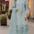 Sky blue organza suit with embroidery & sequin work
