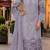 Lavender organza suit with embroidery & sequin work