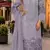 Lavender organza suit with embroidery & sequin work