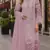 Purple organza suit with embroidery & sequin work
