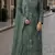 D green organza suit with thread embroidery & sequin work