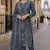 Grey organza suit with thread embroidery & sequin work