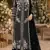 Black chiffon suit with thread embroidery & sequin work
