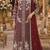 Maroon chiffon suit with thread embroidery & sequin work