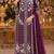 Purple chiffon suit with thread embroidery & sequin work