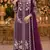 Purple chiffon suit with thread embroidery & sequin work