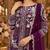 Purple chiffon suit with thread embroidery & sequin work