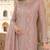 Peach chiffon suit with thread embroidery & sequin work