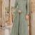 Green chiffon suit with thread embroidery & sequin work