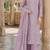 Lavender chiffon suit with thread embroidery & sequin work